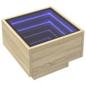 STOLIK BOCZNY Z LED DĄB SONOMA 40X40X30CM