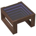 STOLIK KAWOWY Z LED INFINITY BRĄZOWY DĄB 50X53X30CM