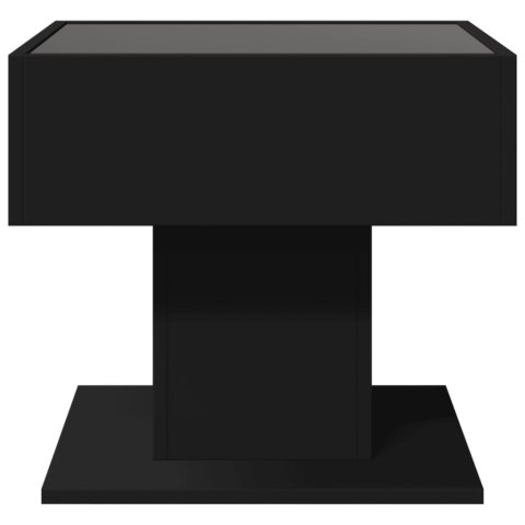 STOLIK KAWOWY Z LED CZARNY 50X50X45CM