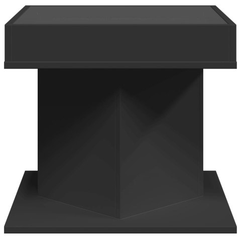 STOLIK KAWOWY Z LED CZARNY 50X50X45CM