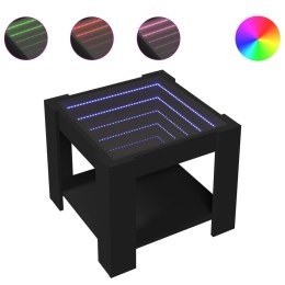 STOLIK KAWOWY Z LED CZARNY 53X53X45CM