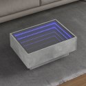 STOLIK KAWOWY Z LED SZAROŚĆ BETONU 70X50X30CM