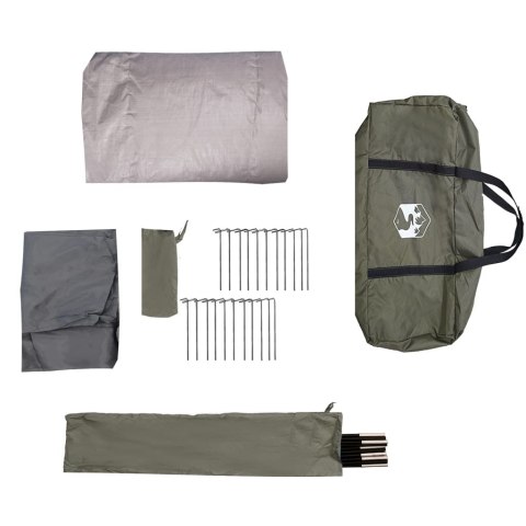 NAMIOT RODZINNY TUNELOWY 6-OSOBOWY OLIWKOWY WODOSZCZELNY