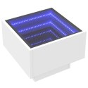 STOLIK BOCZNY Z LED BIAŁY 40X40X30CM