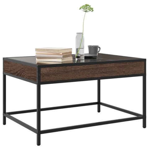 STOLIK KAWOWY Z LED INFINITY BRĄZOWY DĄB 70X50X41CM