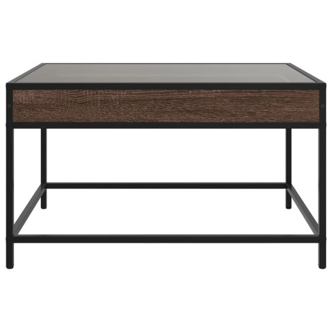 STOLIK KAWOWY Z LED INFINITY BRĄZOWY DĄB 70X50X41CM