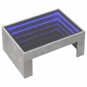 STOLIK KAWOWY Z LED INFINITY SZAROŚĆ BETONU 70X50X30CM