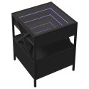 STOLIK NOCNY Z LED INFINITY CZARNY 40X40X51CM