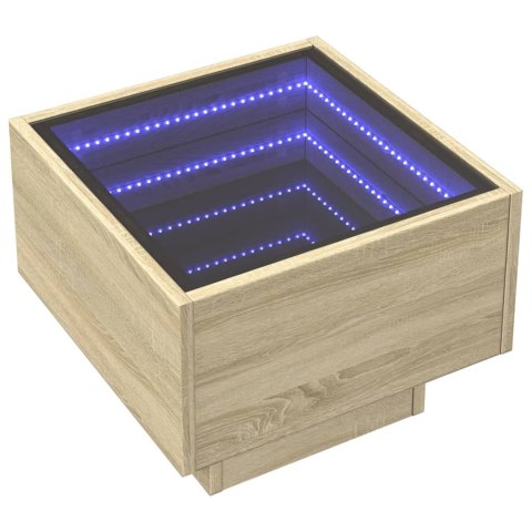 STOLIK NOCNY Z LED INFINITY DĄB SONOMA 40X40X30CM