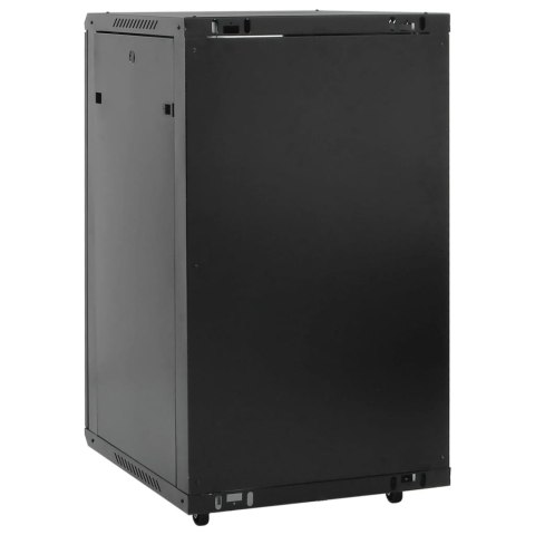 SZAFA SERWEROWA Z KÓŁKAMI 18U 19" IP20 CZARNA 60X60X100CM