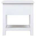 STOLIK BOCZNY BIAŁY 40X40X40CM DREWNO PAULOWNIA