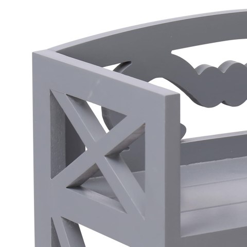 SZAFKA ŁAZIENKOWA SZARA 46X24X116CM DREWNO PAULOWNIA