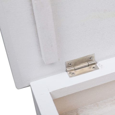 SZAFKA NA BUTY BIAŁA 50X28X98CM DREWNO PAULOWNIA