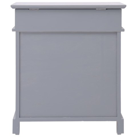 SZAFKA NA BUTY SZARA 50X28X58CM DREWNO PAULOWNIA