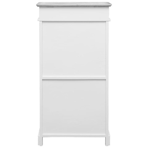 SZAFKA NA BUTY SZARA 50X28X98CM DREWNO PAULOWNIA