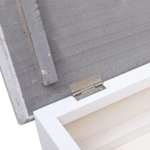 SZAFKA NA BUTY SZARA 50X28X98CM DREWNO PAULOWNIA