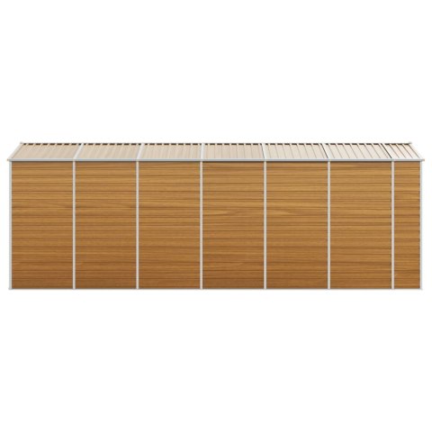 SZOPA OGRODOWA JASNY BRĄZ 191X555X198CM STAL GALWANIZOWANA