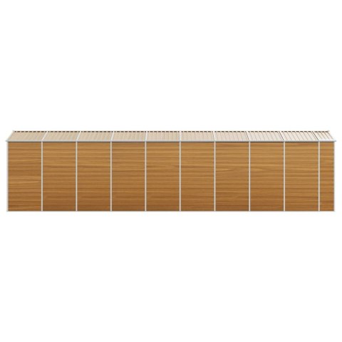 SZOPA OGRODOWA JASNY BRĄZ 191X810X198CM STAL GALWANIZOWANA