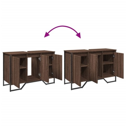 SZAFKA POD UMYWALKĘ BRĄZOWY DĄB 91X35X60CM