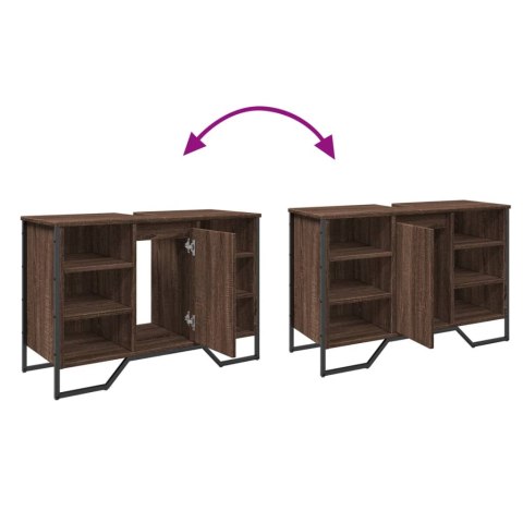 SZAFKA POD UMYWALKĘ BRĄZOWY DĄB 91X35X60CM