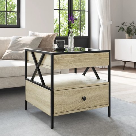 STOLIK KAWOWY Z LED INFINITY DĄB SONOMA 50X50X51CM