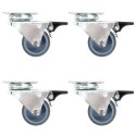 8 PODWÓJNYCH KÓŁEK SKRĘTNYCH 50MM