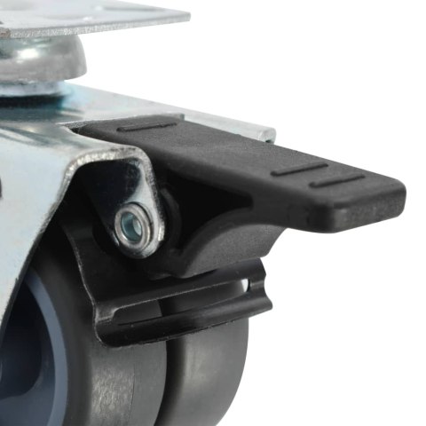 8 PODWÓJNYCH KÓŁEK SKRĘTNYCH 50MM