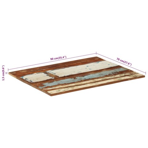 PROSTOKĄTNY BLAT DO STOŁU 70X90CM 15-16MM DREWNO Z ODZYSKU