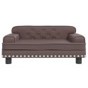 SOFA DLA DZIECI BRĄZOWA 70X45X30CM SZTUCZNA SKÓRA