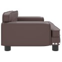 SOFA DLA DZIECI BRĄZOWA 70X45X30CM SZTUCZNA SKÓRA