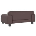 SOFA DLA DZIECI BRĄZOWA 70X45X30CM SZTUCZNA SKÓRA