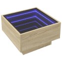 STOLIK KAWOWY Z LED DĄB SONOMA 50X50X30CM