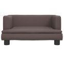 SOFA DLA DZIECI BRĄZOWA 60X40X30CM SZTUCZNA SKÓRA
