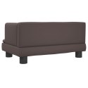 SOFA DLA DZIECI BRĄZOWA 60X40X30CM SZTUCZNA SKÓRA
