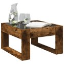 STOLIK KAWOWY Z LED INFINITY PRZYDYMIONY DĄB 50X53X30CM