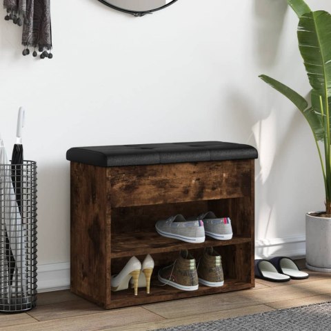 ŁAWKA NA BUTY PRZYDYMIONY DĄB 62X32X50CM