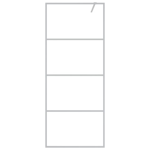 ŚCIANKA PRYSZNICOWA SREBRNA 80X195CM PRZEZROCZYSTE SZKŁO ESG