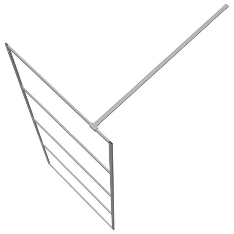 ŚCIANKA PRYSZNICOWA SREBRNA 80X195CM PRZEZROCZYSTE SZKŁO ESG