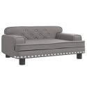 SOFA DLA DZIECI SZARA 70X45X30CM SZTUCZNA SKÓRA