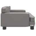 SOFA DLA DZIECI SZARA 70X45X30CM SZTUCZNA SKÓRA