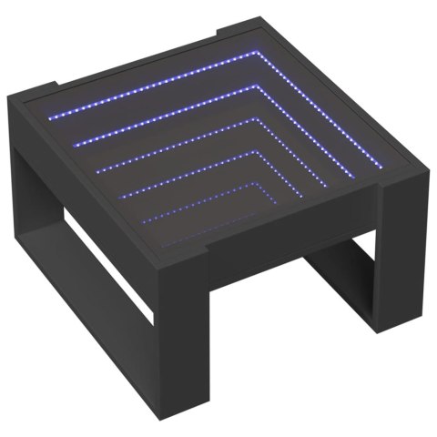 STOLIK KAWOWY Z LED INFINITY CZARNY 50X53X30CM