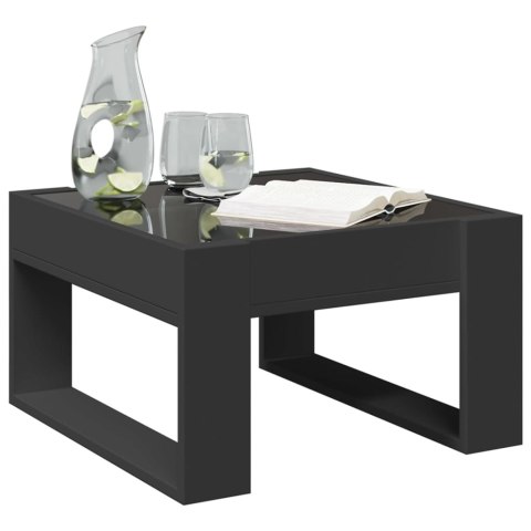 STOLIK KAWOWY Z LED INFINITY CZARNY 50X53X30CM