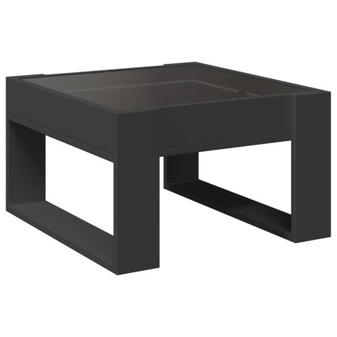 STOLIK KAWOWY Z LED INFINITY CZARNY 50X53X30CM