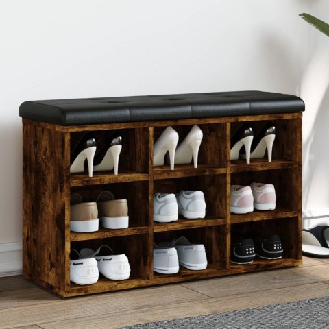 ŁAWKA NA BUTY PRZYDYMIONY DĄB 82X32X50CM