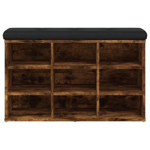 ŁAWKA NA BUTY PRZYDYMIONY DĄB 82X32X50CM