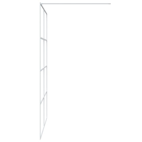 ŚCIANKA PRYSZNICOWA BIAŁA 140X195CM PRZEZROCZYSTE SZKŁO ESG