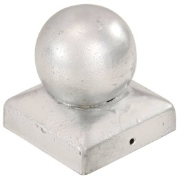 VidaXL Zatyczki na słupki, 6 szt., kule, galwanizowany metal, 71x71 mm