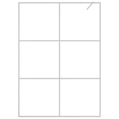 ŚCIANKA PRYSZNICOWA SREBRNA 140X195CM PRZEZROCZYSTE SZKŁO ESG