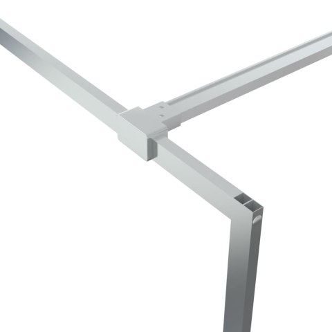 ŚCIANKA PRYSZNICOWA SREBRNA 140X195CM PRZEZROCZYSTE SZKŁO ESG