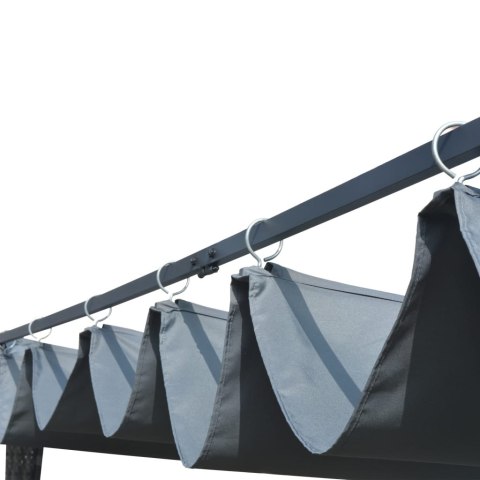 ALTANA Z DACHEM POLIRATTAN 300X300X200CM SZARY I ANTRACYTOWY